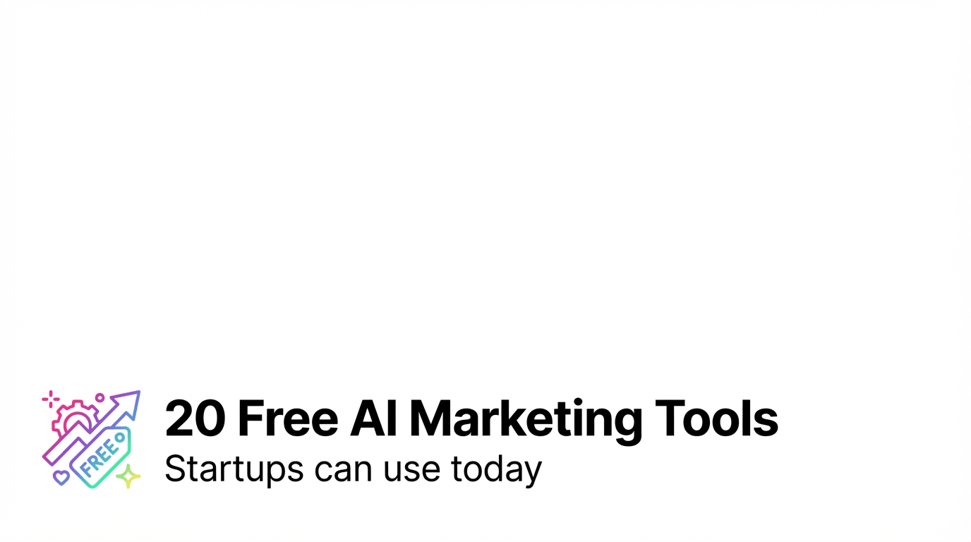 20 Free AI Marketing Tools Startups Can Use Today