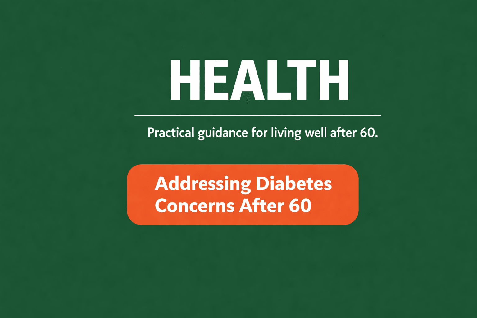 The First Step After a Diabetes Diagnosis