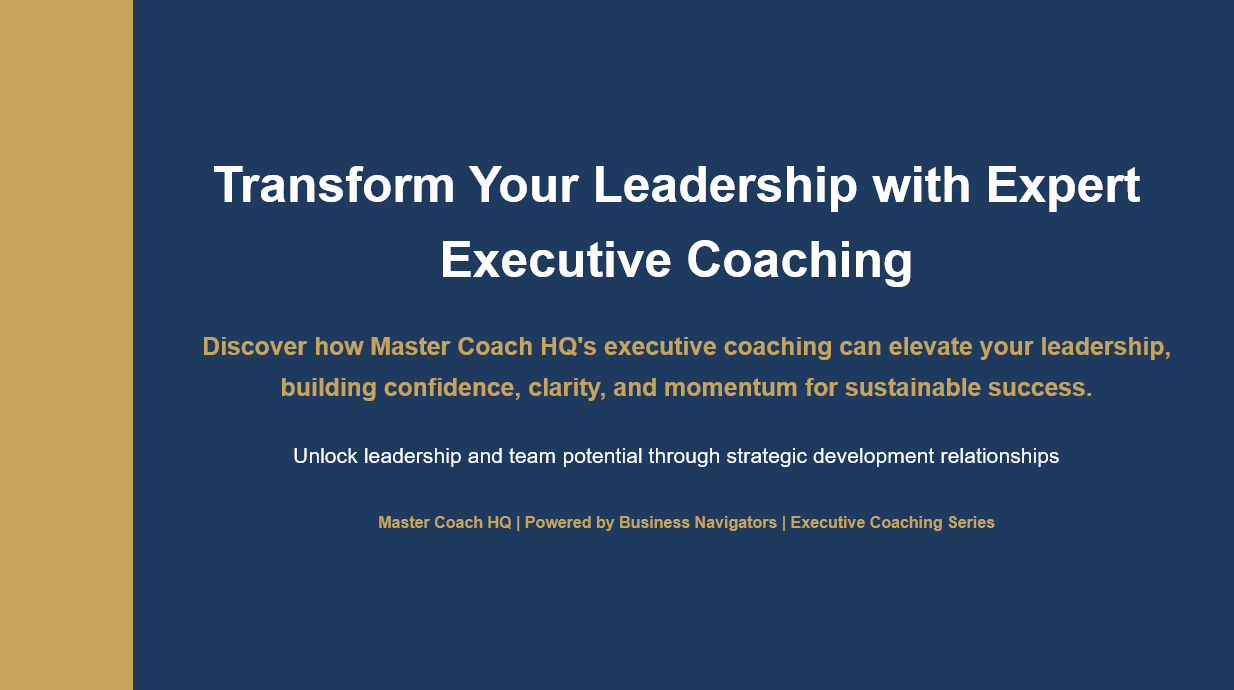 Transform Your Leadership with Expert Executive Coaching